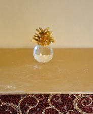 Swarovski Minature Crystal Pineapple with golden crown