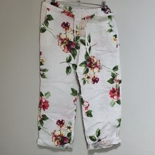 EMMY 100% LINEN White Trousers