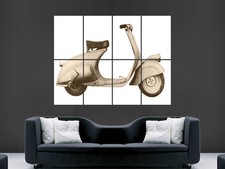 FIRST VESPA MP 5 CLASSIC SCOOTER BIKE  ART WALL LARGE IMAGE GIANT POSTER