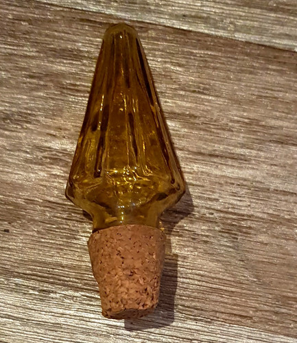 Vintage amber glass genie