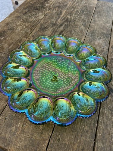 Indiana glass iridescent green - glass,