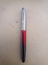 Parker Frontier Fountain Pen red to black gradient with stainless steeg lid 1996