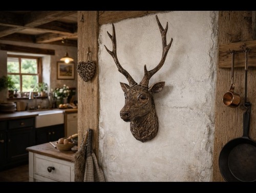 Stag head wall art animal - art,