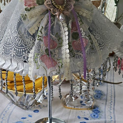 Shabby chic floral lace - floral, bell