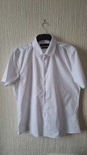 Plain white collared short-sleeve shirt from primark