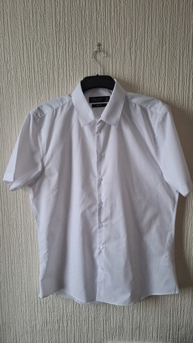 Plain white collared