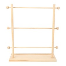 ­Ribbon Storage Rack Multi Layers Foldable Solid Wood Ribbon Holder Organizer