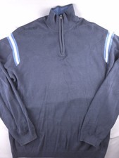 Rockport Mens Vintage Retro Blue Jumper High Neck 1/4 Zip XL 