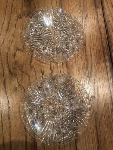 Vintage crystal side - side, plates