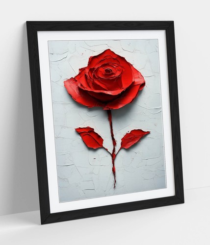 Beautiful red rose paint - rose,