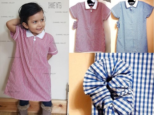 Girls gingham school - girls, summer