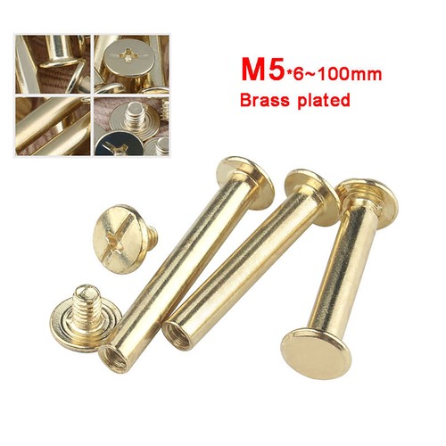 Book binding screws brass - book,