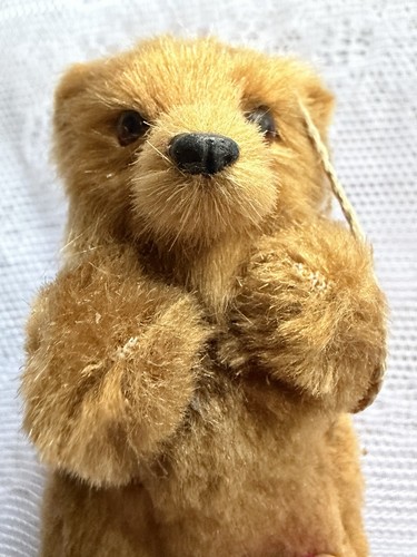 Vintage miniature mohair teddy - vintage,
