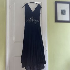 Original vintage 1940's black lace evening dress - size 8