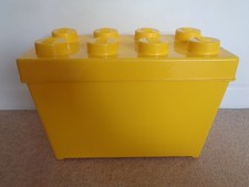 lego storage box tub duplo empty yellow oblong