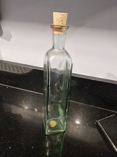 Decorative clear glass bottle - glass,