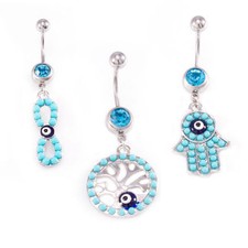 Evil Eye Belly Button Ring