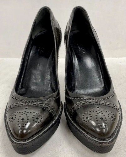 Gucci brown leather platform - gucci,