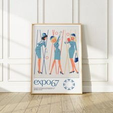 Montreal Expo 67 Hostesses Exhibition Poster, No Frame, Premium Matte Paper