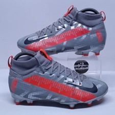 Nike Football Boots - UK Size 5.5 - Vapor 13 Grey Red Moulded Studs Junior
