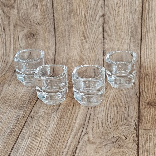 Set chunky clear glass - of,