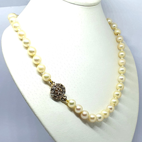 Antique pearls necklace 18kt - antique,