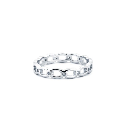 Ring rhodium plated - rhodium, sterling
