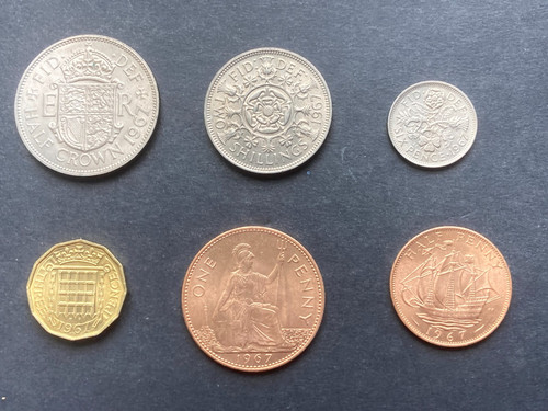 1967 set coins - set,