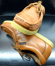 Lambretta Woodstock II Tan Leather shoes size 9, Moccasin/Loafer/Desert style