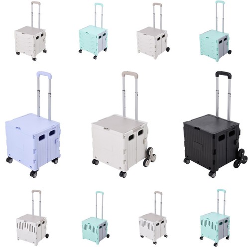 Large folding shopping trolley - folding,