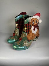 Irregular Choice Christmas Kitty bauble heel boots - EUR 37