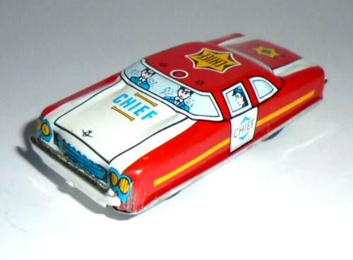 Vintage tinplate fire chief - vintage,