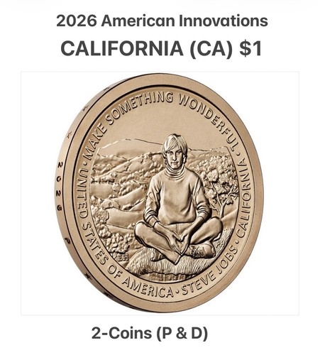 California dollar coins - (ca), 2-coins
