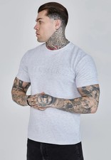 SikSilk Men's Grey Marl Logo
