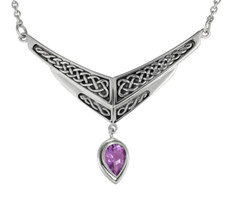 Celtic Knot Amethyst Drop