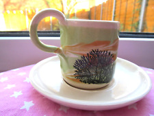Boscastle Pottery Cup & Saucer Mocha Ware By Roger Irving Espresso Cup Demitasse