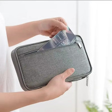 Travel Wallet & Family Passport Holder RFID Blocking Document Organizer Case Bag