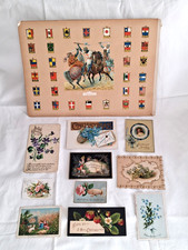 10+ VICTORIAN CHRISTMAS & NEW YEAR CARDS, PLUS PAGE FROM SCRAPBOOK, EPHEMERA