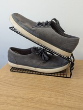 Clarks Grey Nubuck Suede Trainers Casual Comfort Classic Mens Size 8 G Shoes 