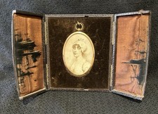 Antique Miniature Portrait Of