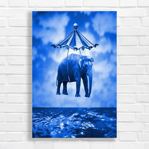 Fanciful flying elephant with - fanciful,