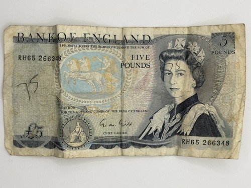 Five pounds british banknote - british,