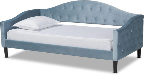 Light blue velvet twin - blue, daybed