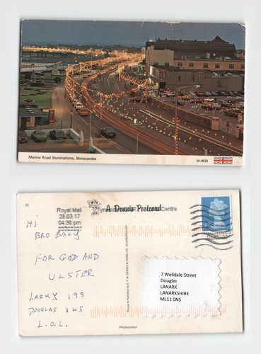Postcard marine road - postcard,