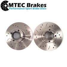 CLASSIC MINI 85-01 8.4" FRONT DRILLED GROOVED BRAKE DISCS 213MM