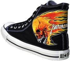 Converse Eu 42 UK 8,5 Chucks Metallica Skull Thrash Metal Music Edition Black