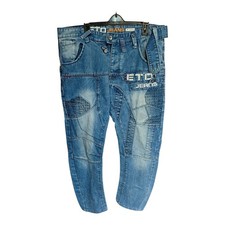 ETO 9901 Mens  Jeans Stonewash Blue Size 36S W36 L28 Premium DeminAlot Of Accent