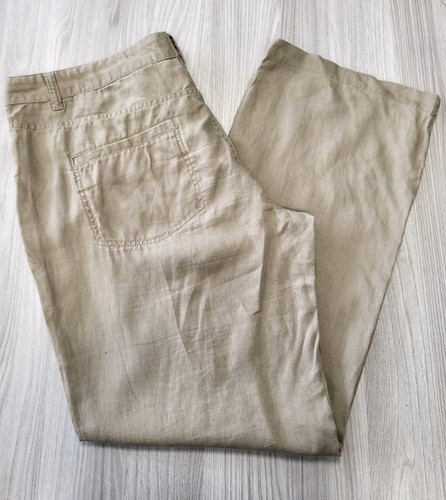 Fat face beige linen straight - fat,