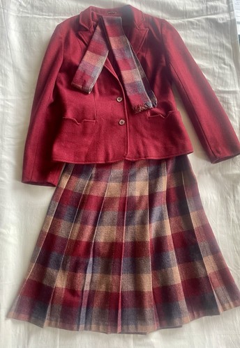 Vintage 80s burgundy wool - burgundy,
