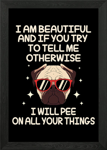 Beautiful bulldog framed - i, am